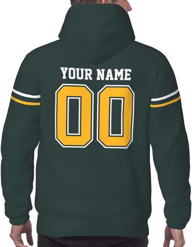 Custom Hoodie for Men, Personalized Football Sweatshirt, Customized Any Name Number Hoodies Gifts in Kuwait