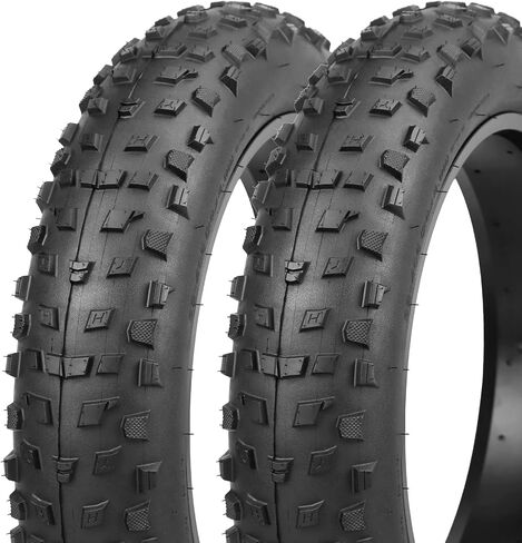 عبوتان من إطارات الدراجات مقاس 20 × 4 (98-406) شديدة التحمل، مداس كبير بمقبض كبير للدراجات الكهربائية، ودراجات الثلج لطرادات الشاطئ للمسارات الصخرية لجبل الحصى in Kuwait