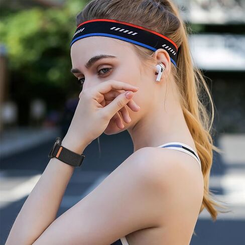 HSWAI مشبك باراشوت حزام قابل للتمدد متوافق مع Fitbit Versa 4 Bands للنساء/Versa 3/Sense/Sense 2 Bands، أساور معصم من النايلون المطاطي الرياضي الناعم القابل للتعديل للنساء والرجال in Kuwait