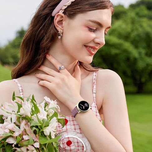 6 قطع من SNBLK منقوشة بالزهور متوافقة مع أحزمة ساعات Garmin Vivoactive 5/Vivoactive6/3 للسيدات، حزام بديل من السيليكون الناعم سريع التحرير 20 مم لـ Forerunner 165/55/245/Venu Sq 2/2 Plus in Kuwait
