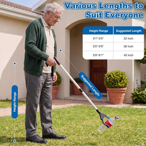 أداة التقاط Reacher Grabber مقاس 32 بوصة لكبار السن، أداة مساعدة للوصول قابلة للطي مع فك عريض 4.3 بوصة، أداة التقاط علوية لمنتقي القمامة، أداة مساعدة على الحركة خفيفة الوزن لكبار السن in Kuwait