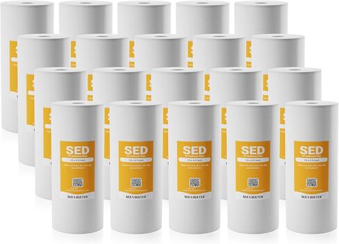 Max Water 5 Micron 10 x 4.5 inch Whole house Sediment Water Filter | Meltblown Polypropylene Well Water Filter Replacement Cartridges for DGD-5005, AP810, SDC-45-1001, GXWH30C, PP10BB (20 Pack) in Kuwait