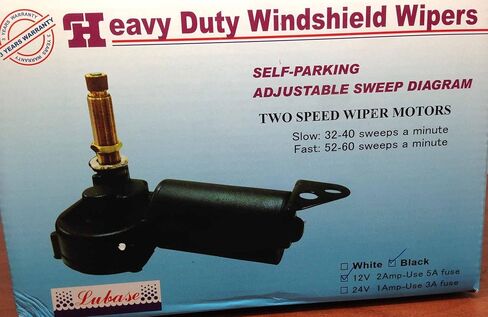 Marine Boat Heavy Duty Wiper Blade Motor 110 Deg Adjustable 1.5" Shaft Two Speed in Kuwait