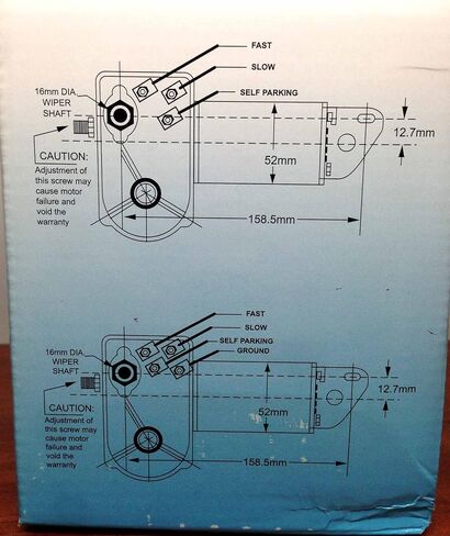Marine Boat Heavy Duty Wiper Blade Motor 110 Deg Adjustable 1.5" Shaft Two Speed in Kuwait