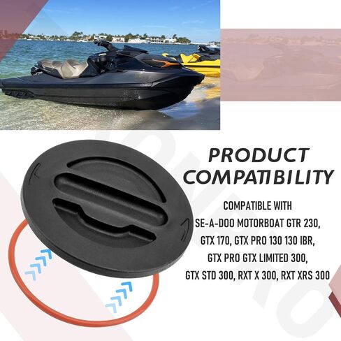 2 حزمة 291004481 مجموعة غطاء الوصول إلى السطح الخلفي مع استبدال حلقة دائرية لقارب Sea-Doo GTI RXT RXP GTR GTX 155 230 300 Wake Fish Pro & Explorer Pro in Kuwait