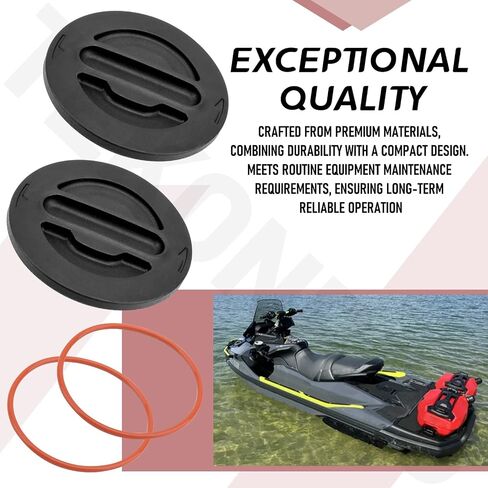 2 حزمة 291004481 مجموعة غطاء الوصول إلى السطح الخلفي مع استبدال حلقة دائرية لقارب Sea-Doo GTI RXT RXP GTR GTX 155 230 300 Wake Fish Pro & Explorer Pro in Kuwait