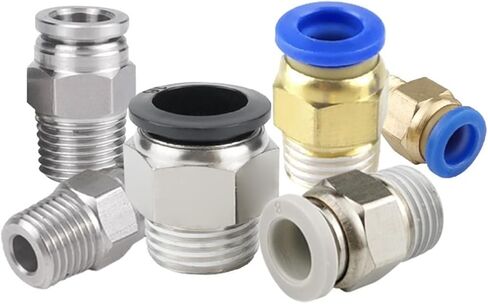 Tracheal Pneumatic Quick Connector PC8-02 Stainless Steel Plugs 1Pcs in Kuwait
