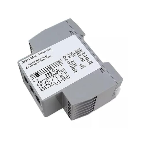 Industrial Phase Sequence Monitoring Relay DPB71CM48B014, 380-480V AC, Adjustable Delay, DIN Rail, Motor Control in Kuwait
