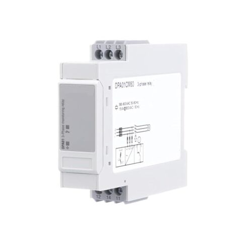 DPA01CM60 Phase Sequence Protection Relay, 380-600 VAC 3-Phase Monitoring Relay for DIN Rail, Adjustable Delay in Kuwait