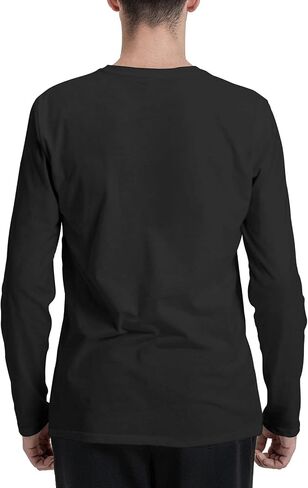 Mens Long Sleeve Cotton T-Shirt Popular Travel Outdoor Long Sleeves Sweatshirt in Kuwait