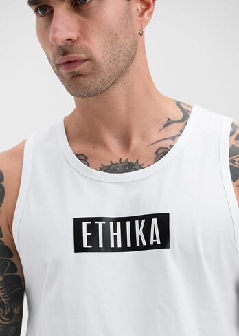 Ethika Men's Tank Top, Sleeveless Shirt for Workouts and Casual Wear - Tank - Imperial Wht in Kuwait