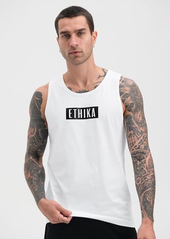 Ethika Men's Tank Top, Sleeveless Shirt for Workouts and Casual Wear - Tank - Imperial Wht in Kuwait