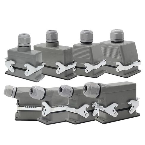 1pc Rectangle Heavy Duty Connector HDC-HE-04/6/16/20/24/32/48 Core Pins Aviation Industry Socket Waterproof 500V 16A(20 Core Top Line) in Kuwait