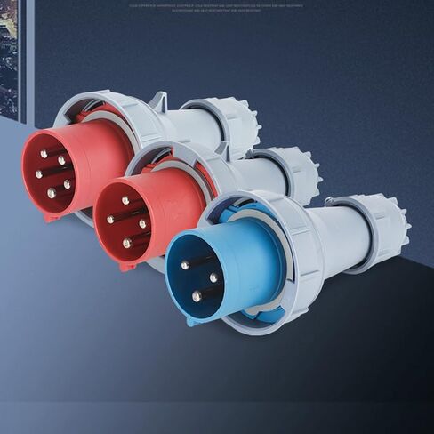 1Set Waterproof Industrial Connector Concealed Set 3Pin 125A 200V-250V 2P+E 6H IP67 IEC60309 Plug Socket Power Connecting for Aviation and Industry in Kuwait