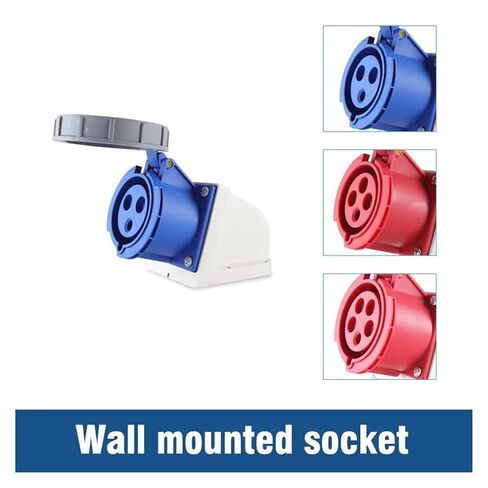 1pc IP67 Waterproof Industrial Plug and Socket 16A 32A 63A 125A Wall Mounted Panel Coupler 220V 380V 415V in Saudi Arabia