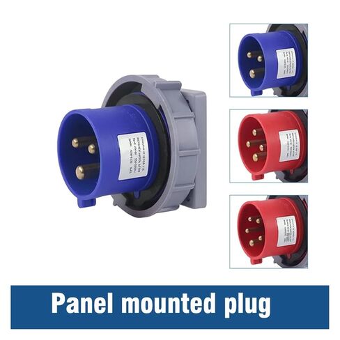 1pc IP67 Waterproof Industrial Plug and Socket 16A 32A 63A 125A Wall Mounted Panel Coupler 220V 380V 415V in Saudi Arabia