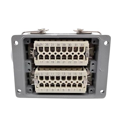 Heavy Duty Connectors HDC-HE-032-1/2 F/M 32pin 16A Industrial Rectangular Aviation Connector Plug Screw Connection(Hdc-he-032-2) in Saudi Arabia