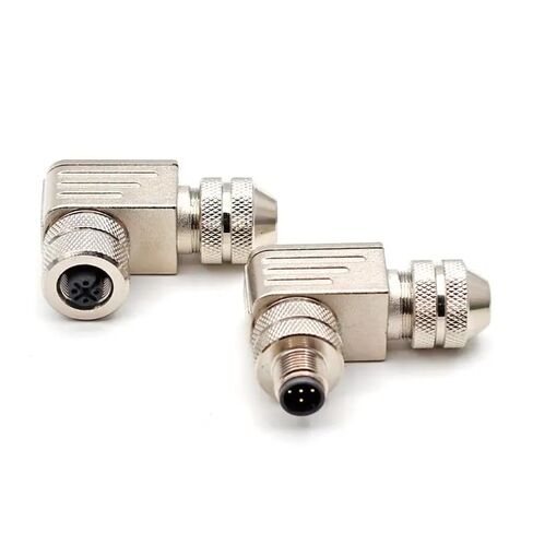 M12 المعادن تجميعها الطيران التوصيل مقاوم للماء 12 دبوس موصل الزاوية اليمنى الكوع IP67 PG7 4-6 مللي متر موصلات in Kuwait