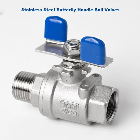 304 Stainless Steel Handle Ball Valve - 1/4" to 1" Female Threaded Full Port Shut Off Valve for Water, Gas, Oil(DN8) in Kuwait