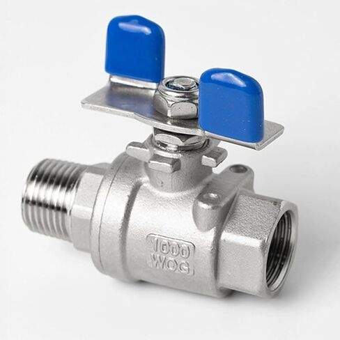 304 Stainless Steel Handle Ball Valve - 1/4" to 1" Female Threaded Full Port Shut Off Valve for Water, Gas, Oil(DN8) in Kuwait