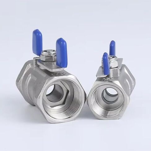 316 Stainless Steel Handle Ball Valve - 1/4" to 1" Female Threaded One Piece Valve for Water, Oil(1/2Inch) in Kuwait