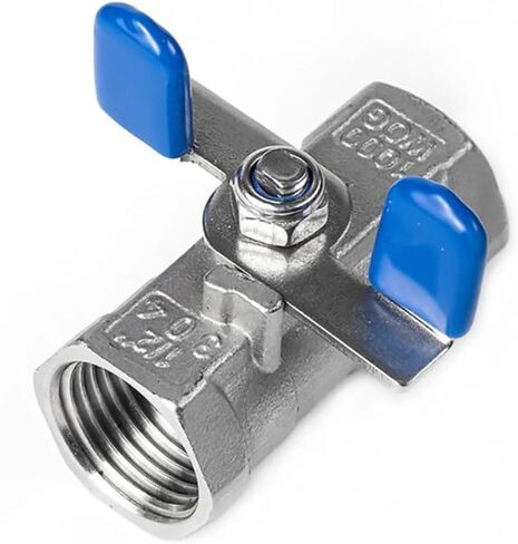 316 Stainless Steel Handle Ball Valve - 1/4" to 1" Female Threaded One Piece Valve for Water, Oil(1/2Inch) in Kuwait