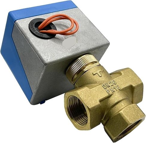 3/4 Inch & 1 Inch 3-Way Brass Motorized Globe Valve AC220V Electric Shut-off Valve for HVAC & Water Control(1inch) in Kuwait
