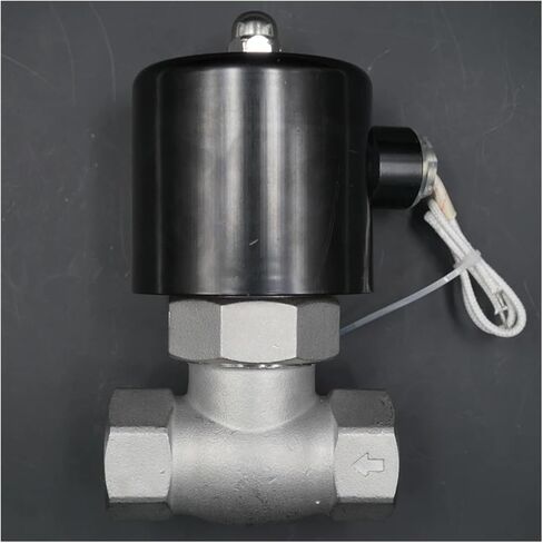 1PCS Solenoid Valve, 1/4" 3/8" 1/2" Valve, 304 Stainless Steel steam Valve, AC220V DC24V, high Temperature Resistance(3/4",DC24V) in Kuwait