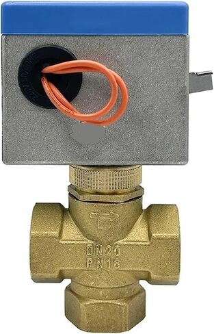 3/4 Inch 3 Way Electric Shut-off Valve - 220V Brass Motorized Globe Valve for Fan Coil Conditioning Systems in Kuwait