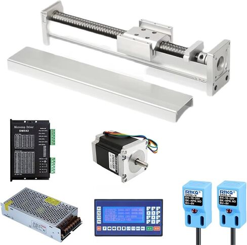 Ball Screw Linear Guide Shaft Actuator Module Position Slide Table Rail Motion with 57 Stepper Motor(Complete Kit,400mm Stroke) in Kuwait