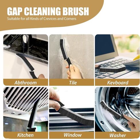 4Pcs Crevice Cleaning Brushes for Household Use, Grout Cleaner Brush, Hard Bristle Groove, Gap Cleaning Tool, Suitable for Areas Usually Difficult to Reach in Kuwait