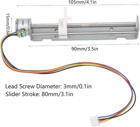 وحدة المحرك الخطي للسكك الحديدية ذات الدليل الخطي الكهربائي 80 مم السكتة الدماغية مدفوعة بمحرك متدرج مكون من مرحلتين و4 أسلاك لآلة النقش باستخدام الحاسب الآلي ذات الموضع الخطي in Kuwait