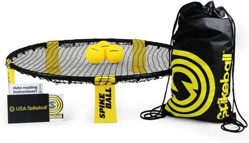 مجموعة ألعاب Spikeball 3-Ball الأصلية Roundnet مع حزمة ملحقات Spikepaddle المكونة من 4 قطع in Kuwait
