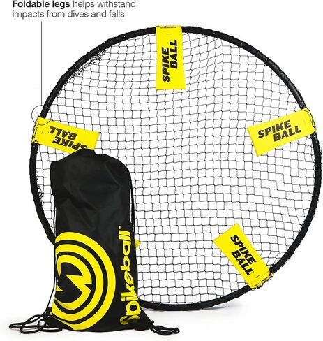 مجموعة ألعاب Spikeball 3-Ball الأصلية Roundnet مع حزمة ملحقات Spikepaddle المكونة من 4 قطع in Kuwait