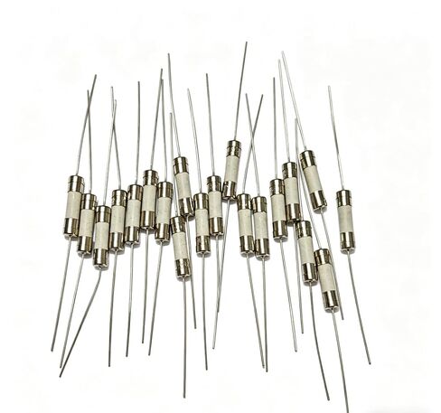 T12A، 12A 250V Fuse، 12A Fuse، Slow-Blow Fuse - 5x20mm جسم سيراميك الرصاص مع دبوس (20 قطعة) in Kuwait