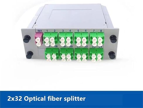 FCAPC SM LGX Box 2 x 32 LCAPC GEPON FTTH SC UPC جهاز تقسيم الألياف 2 x 32 أحادي الوضع PLC وصلة الألياف البصرية كاسيت اتصالات GPON(SC UPC) in Kuwait