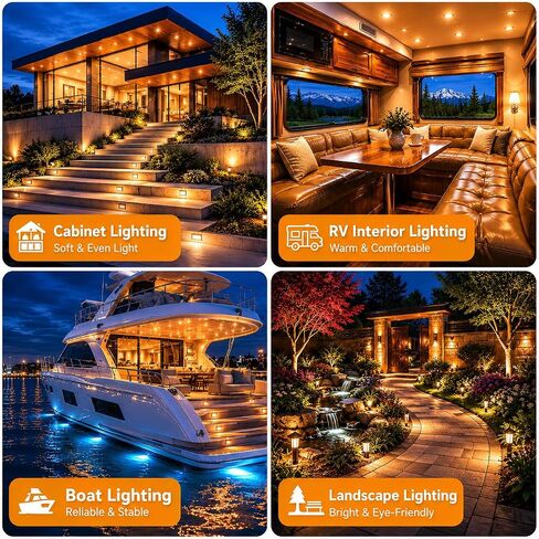 لمبة G4 LED 12 فولت تيار متردد/تيار مستمر، 1.5 وات، 3000 كلفن أبيض دافئ، 6 عبوات | يعادل 20 وات هالوجين، 150 لومن، غير قابل لتعديل الضوء، لإضاءة المناظر الطبيعية لخزانة RV in Kuwait