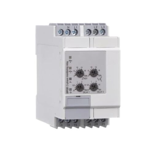 مرحل مراقبة ثلاثي المراحل DPC01DM69، 600-690 فولت تيار متردد، التحكم في المحرك مع اكتشاف الحمل الزائد وتسلسل الطور، سكة DIN in Kuwait