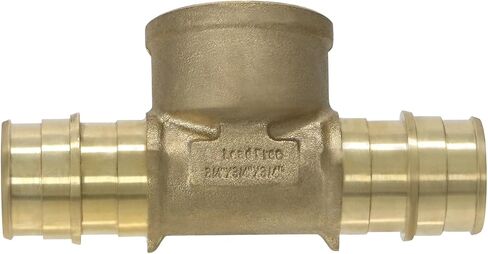 تي شيرت XFITTING Pex A 3/4 x Pex A 3/4 بوصة x 3/4 أنثى NPT، تي شيرت Pex A أنثى NPT، 29-6-4=2XX، قطعتان in Kuwait