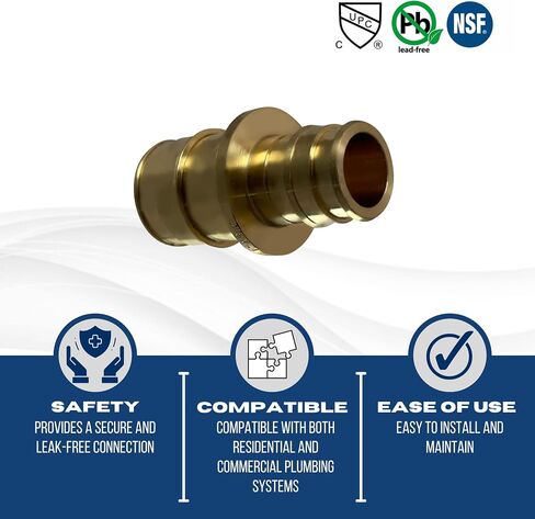 1 قطعة XFITTING 1 × 3/4 بوصة Pex A وصلة تخفيض، F1960 Pex A وصلة توسيع، نحاس in Kuwait