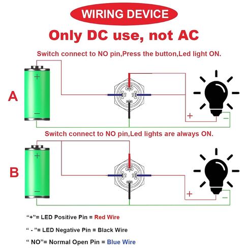 2 قطعة 12 مم زر ضغط LED أحمر/أخضر، غلاف معدني أسود IP65 مقاوم للماء 12 فولت 24 فولت 3A تيار مستمر SPST 2 وضعية القفل الذاتي على مفتاح إيقاف التشغيل مع أسلاك سلكية مسبقًا وغطاء أسلاك لقارب السيارة in Kuwait