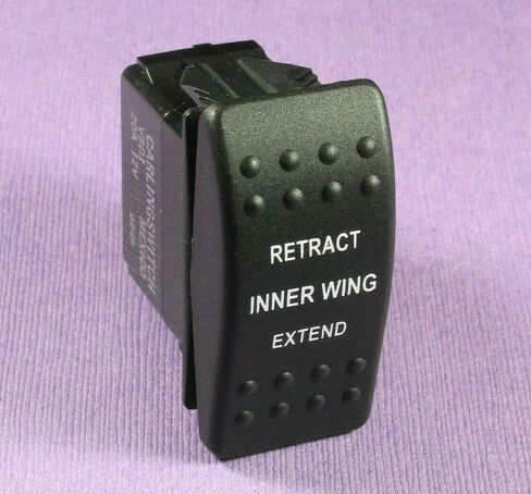(HO #4) مفتاح Carling MOMENTARY Rocker Switch SPDT 20A 12VDC (ON) إيقاف (ON)، تمديد سحب الجناح الداخلي in Kuwait