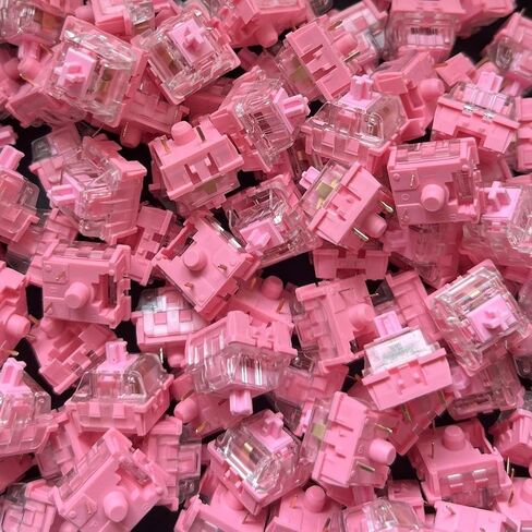 مفاتيح Zkeebs KTT Rose Linear 63.5g Spring 3 Pin للوحات المفاتيح الميكانيكية المخصصة (KTT Rose، 110 مفاتيح) in Kuwait