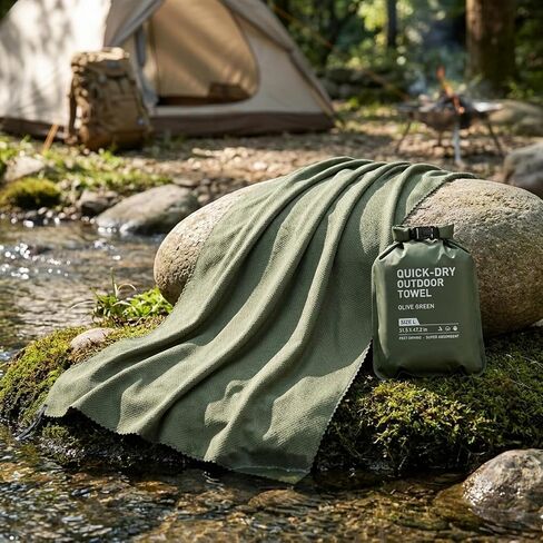 Ultralight Outdoor Travel Quick-Dry Towel, Portable Sweat-Absorbent Cooling Towel for Camping, Gym, Swimming, Yoga – Compact Microfiber Sports Towel - 15.7''*31.5'' in Kuwait