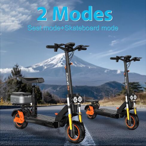 Electric Scooter Adults, 1600 W Motor Up to 50 Miles Range & 40 MPH Top Speed, 10" Off Road Tire Folding E-Scooter with Detachable Seat for Teen Commuting (UL 2272tested) in Kuwait