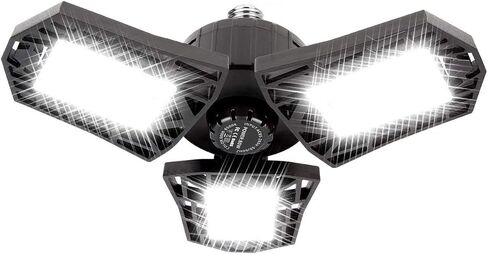ضوء المرآب LED - 6000 لومن 6500 كلفن ضوء النهار 60 وات، مصابيح سقف المرآب ذات ثلاث أوراق in Kuwait