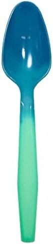 Color Changing Reusable Spoons, Pack of 25, Assorted Colors, BPA Free, USA Packed reacts to cold food temperatures and changes color -yogurt, ice cream, gelato, cold drinks in Kuwait