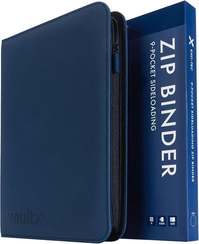 Vault X 9 Pocket Exo-Tec Zip Binder Blue + 400 Penny Sleeves Gift Bundle in Kuwait