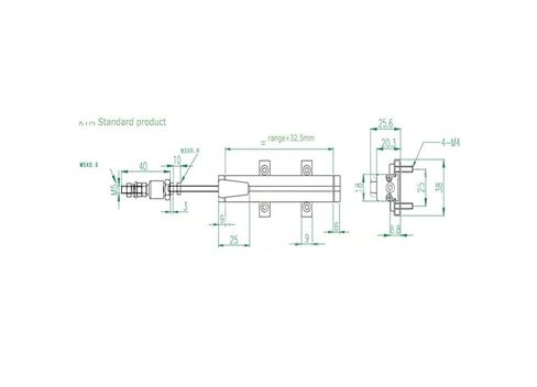 100mm Miniature Linear Potentiometer, Resistive Position Sensor, for Die Casting Machine in Kuwait