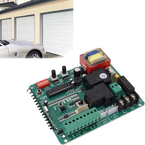 Sliding Gate Motor Control Board, 220V LED Indication Remote Control Door Open Close Board for Sliding Gates Electronic Component 11.5 x 10 cm with 2 Remote Controls in Kuwait